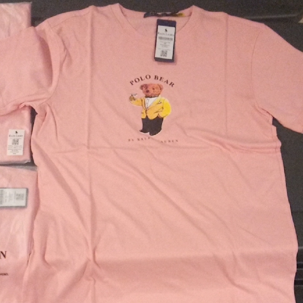 Ralph Lauren Pink Polo Bear Graphic Tee